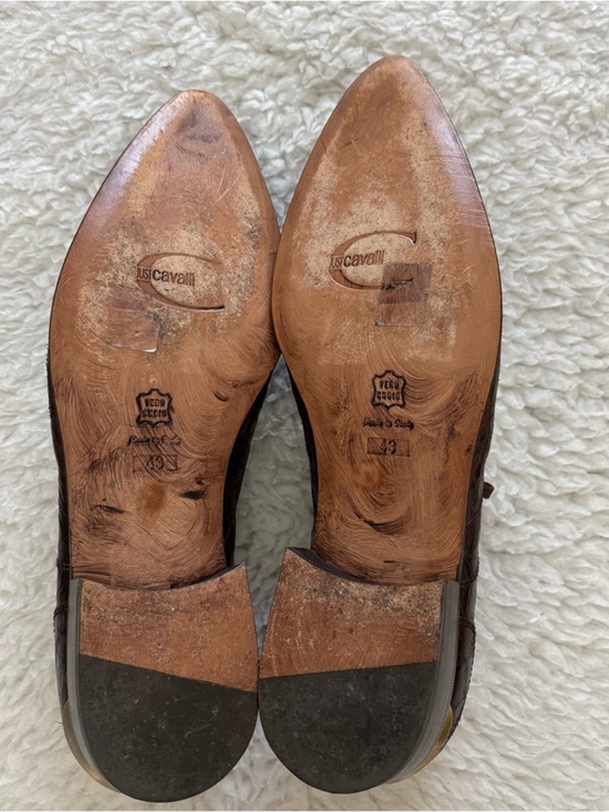 Just Cavalli Dark Brown Crocodile Skin Genuine Leather Oxfords Shoes EU 43 US 10 main image 6